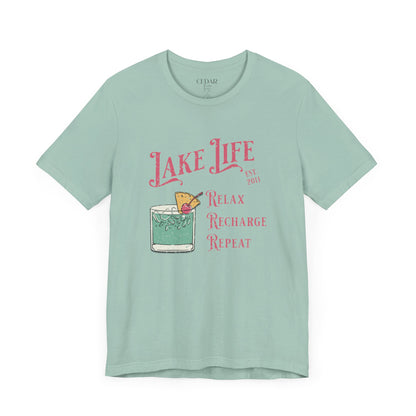 Lake Life Relax Recharge Repeat T Shirt