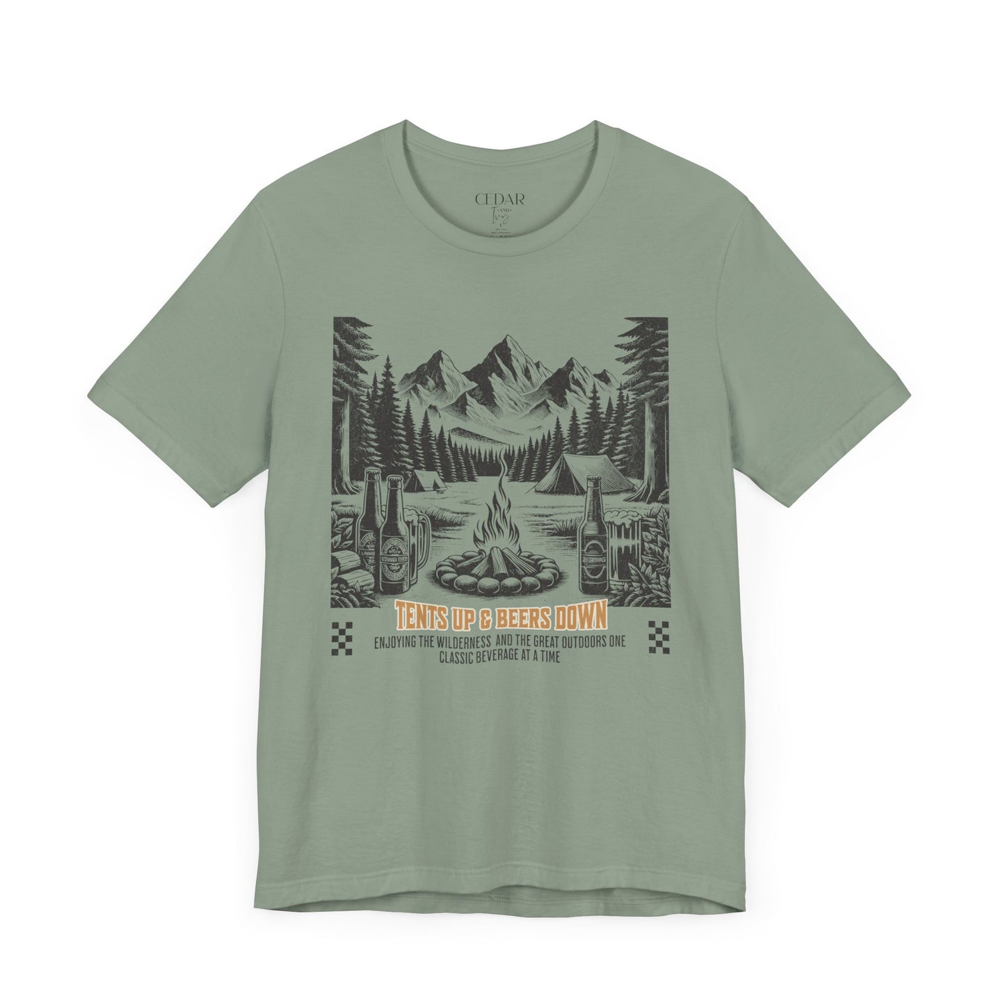 Tents Up Beers Down Camping T Shirt