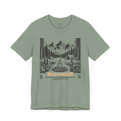 Tents Up Beers Down Camping T Shirt