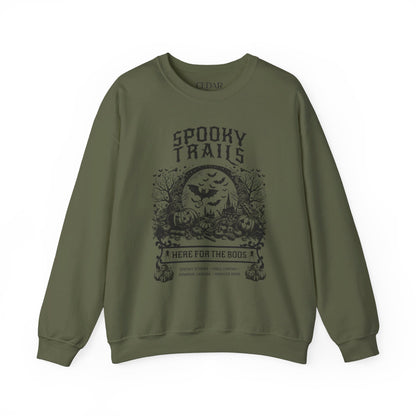 Spooky Trails Halloween Hiking Crewneck Sweatshirt