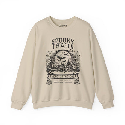 Spooky Trails Halloween Hiking Crewneck Sweatshirt