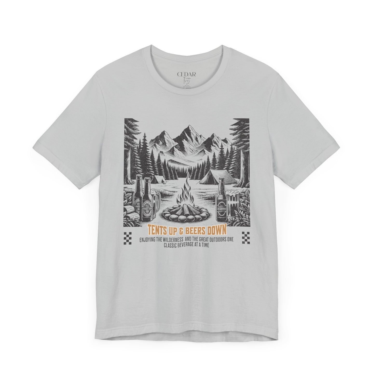 Tents Up Beers Down Camping T Shirt