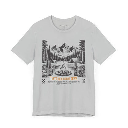 Tents Up Beers Down Camping T Shirt