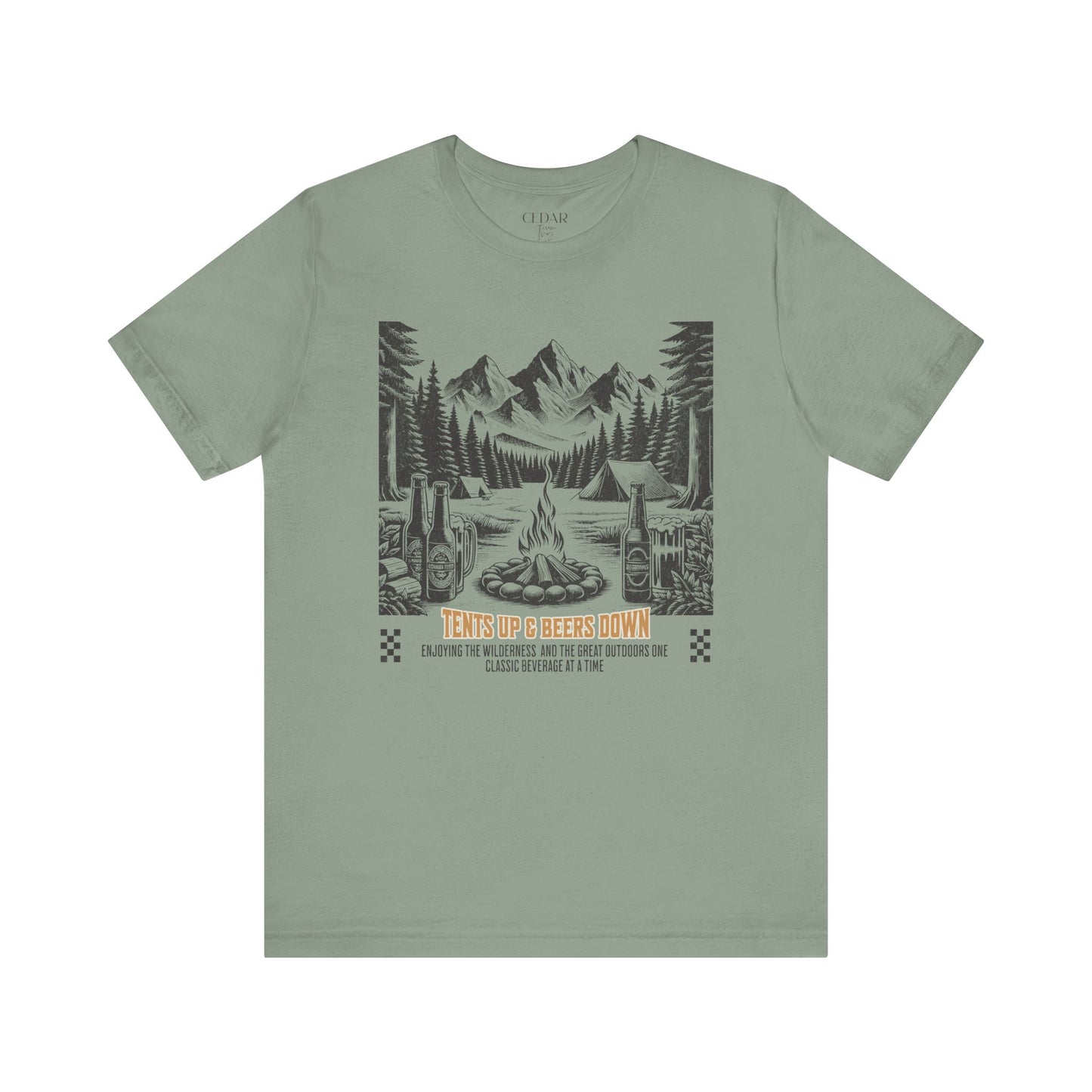 Tents Up Beers Down Camping T Shirt