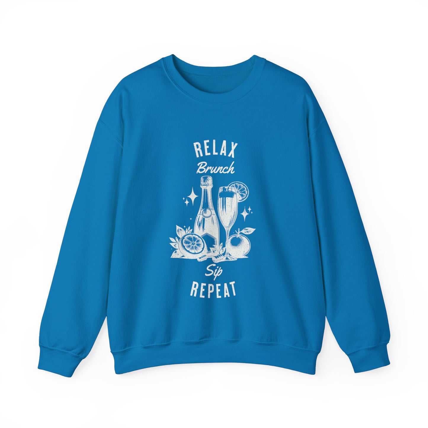 Relax Brunch Sip Repeat Crewneck Sweatshirt