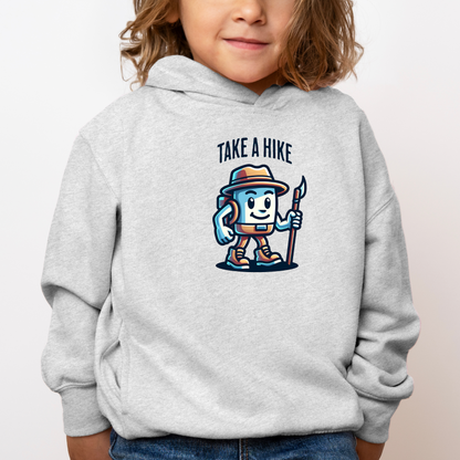 Toddler Fleece Hoodie - Take a Hike Marshmallow Design