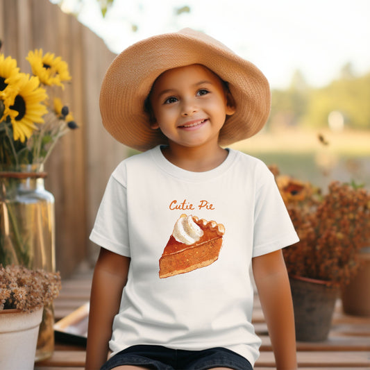 Cutie Pie Pumpkin Pie Youth Thanksgiving T Shirt