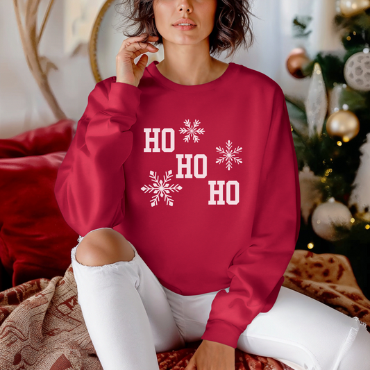 HoHoHo Holiday Snowflake Sweatshirt