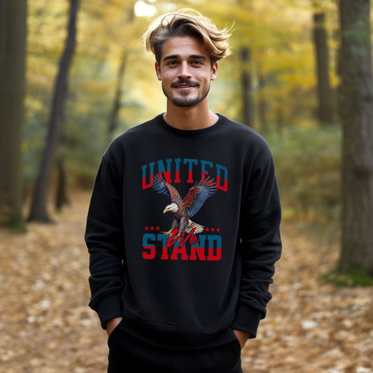 United We Stand Patriotic Crewneck Sweatshirt