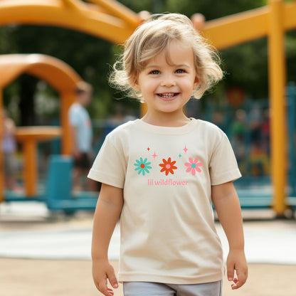 Lil Wildflower Bright Floral Toddler T Shirt