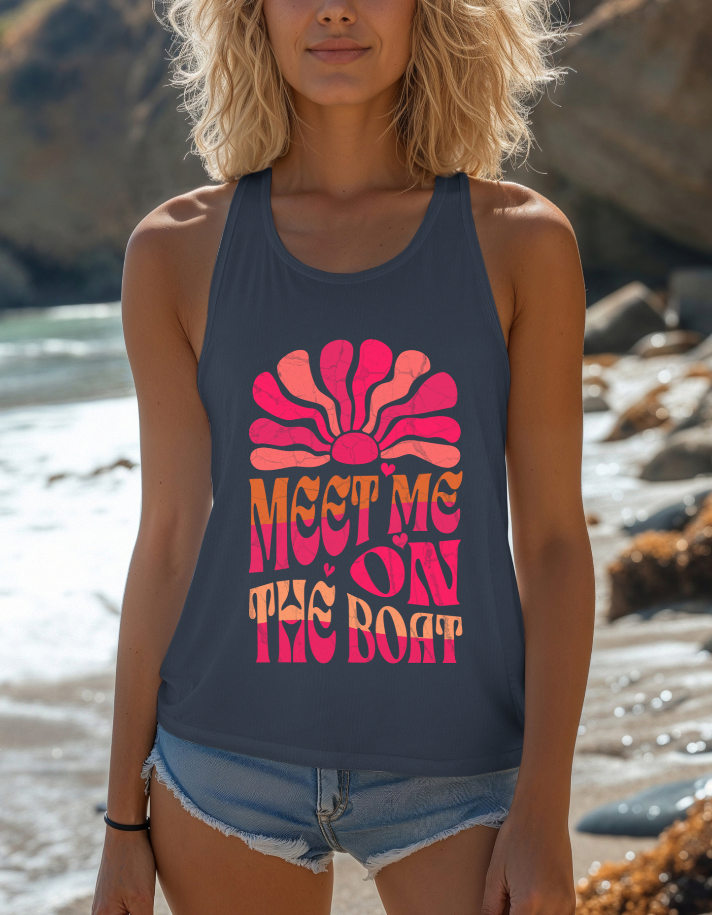 Meet Me On The Boat Racerback Tank Top