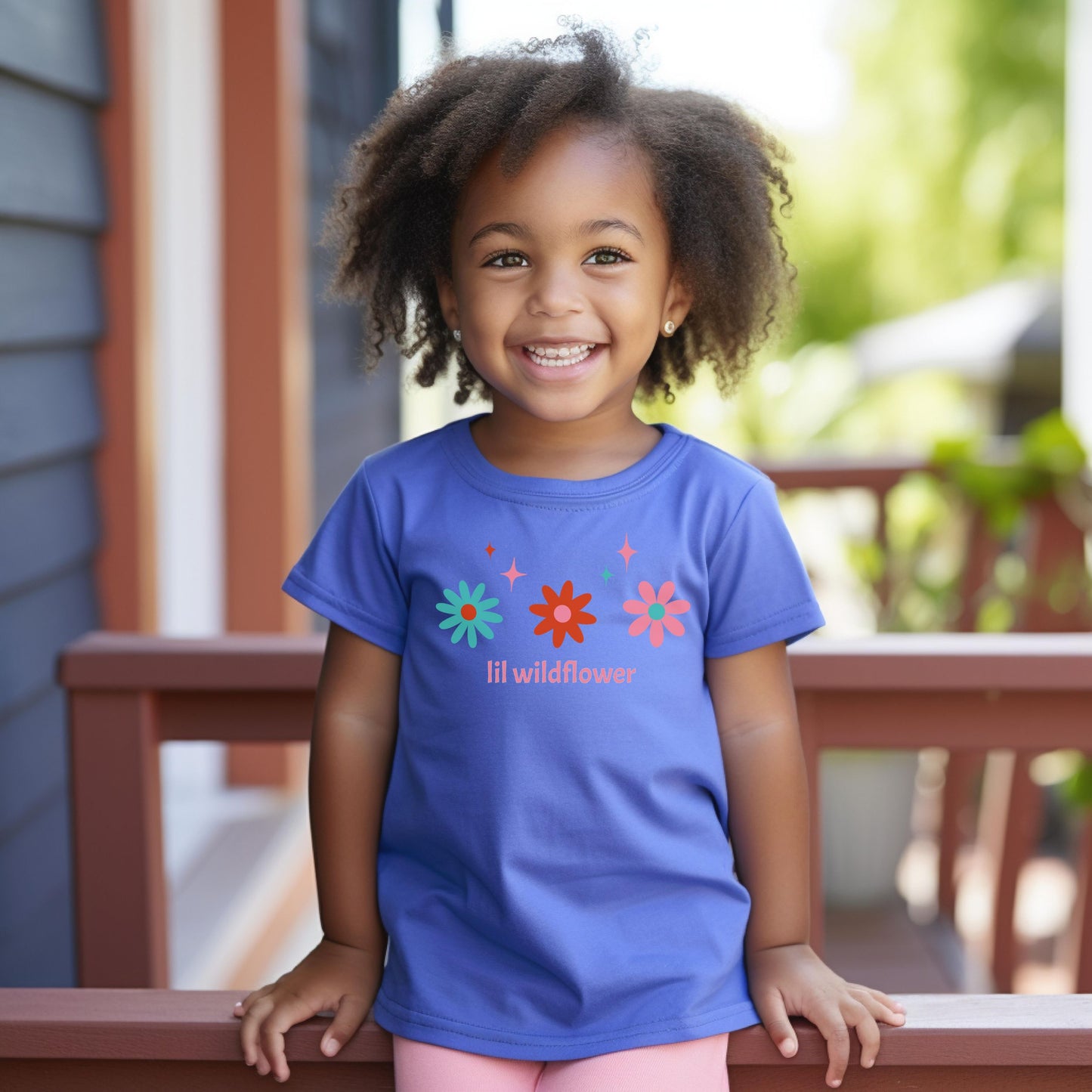 Lil Wildflower Bright Floral Toddler T Shirt