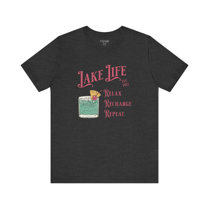 Lake Life Relax Recharge Repeat T Shirt