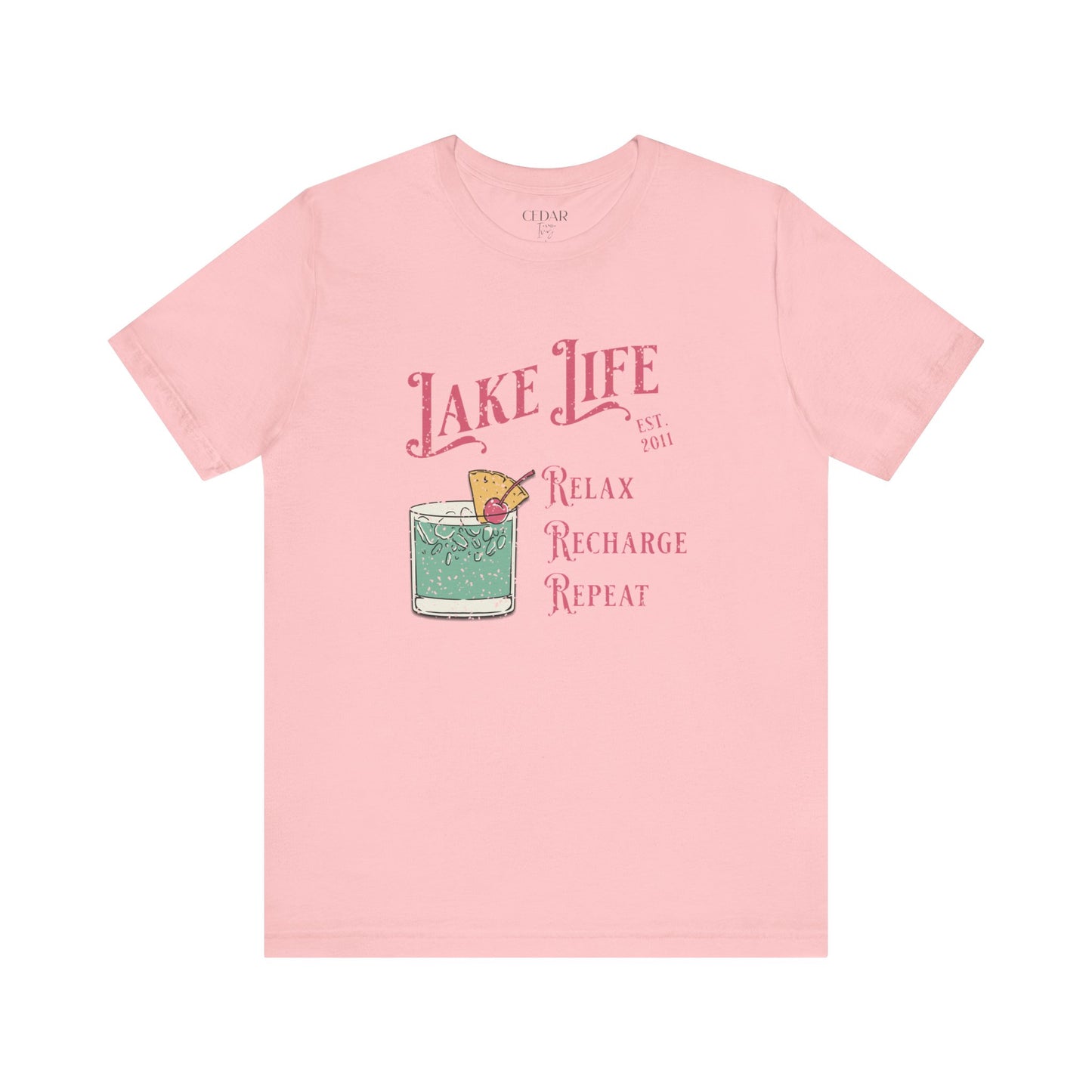 Lake Life Relax Recharge Repeat T Shirt