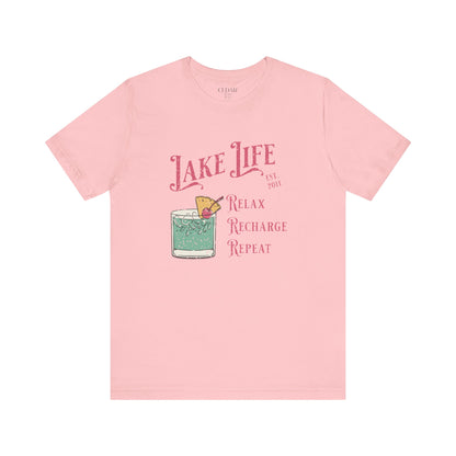 Lake Life Relax Recharge Repeat T Shirt