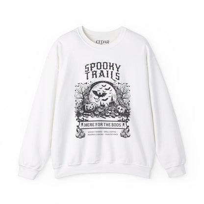 Spooky Trails Halloween Hiking Crewneck Sweatshirt