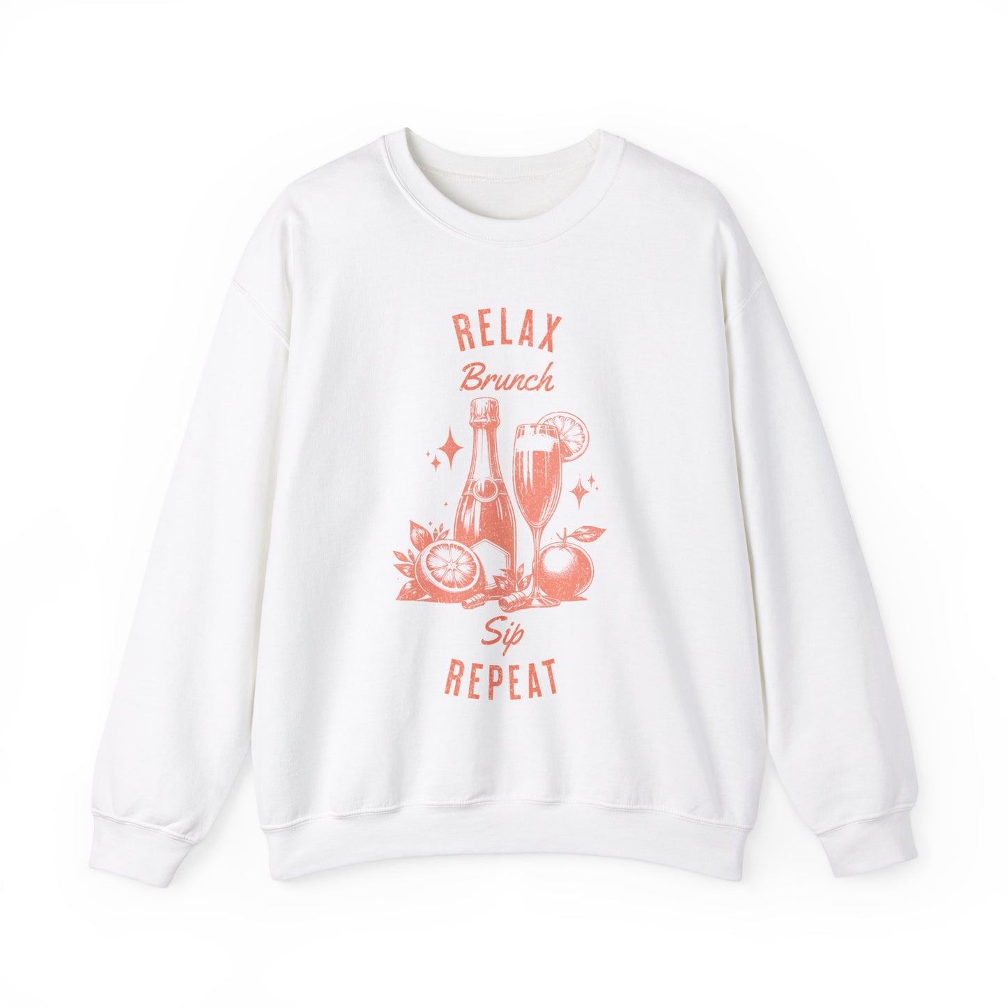 Relax Brunch Sip Repeat Crewneck Sweatshirt