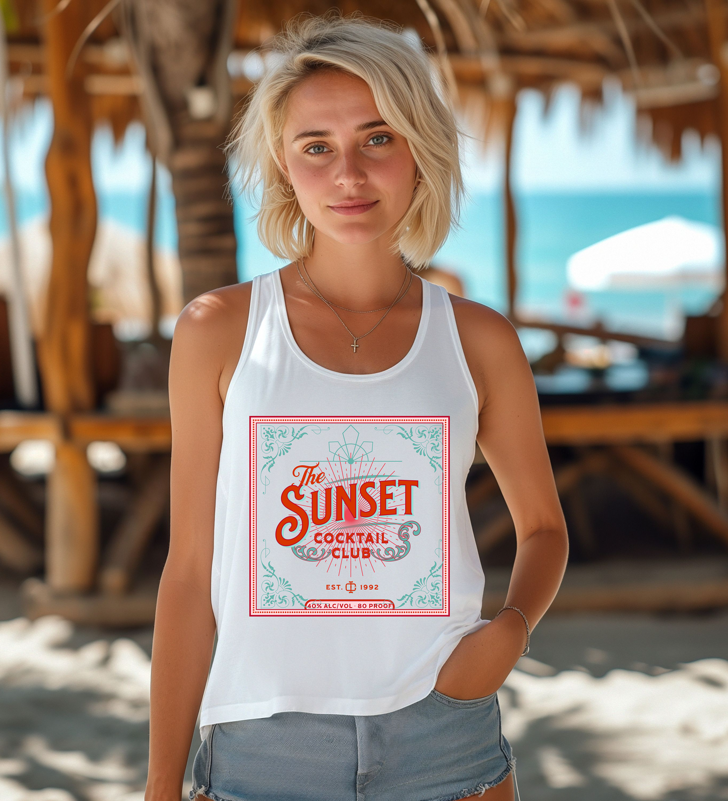 Sunset Cocktail Club Racerback Tank