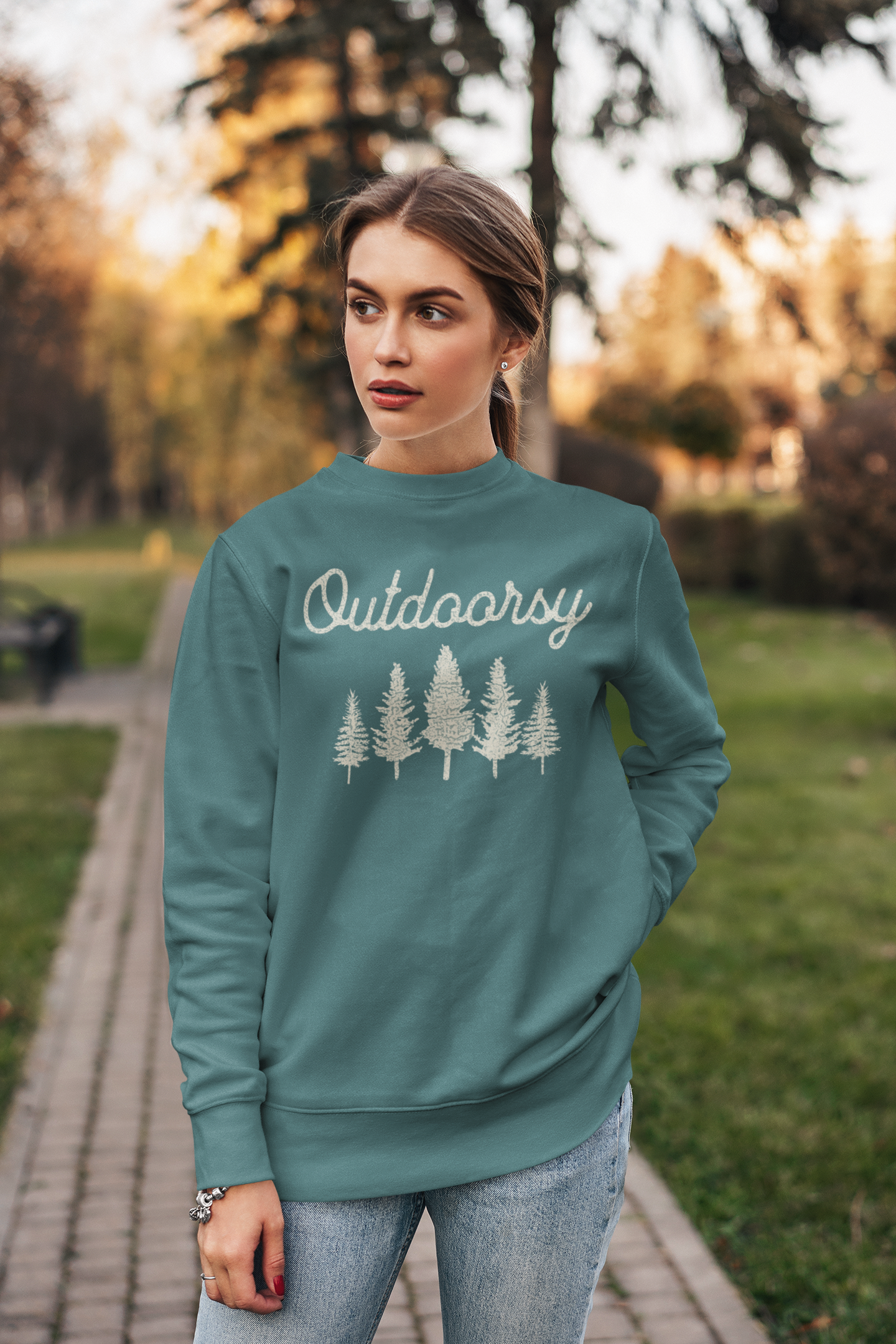 Comfort Colors Outdoorsy Unisex Fit Crewneck Sweatshirt