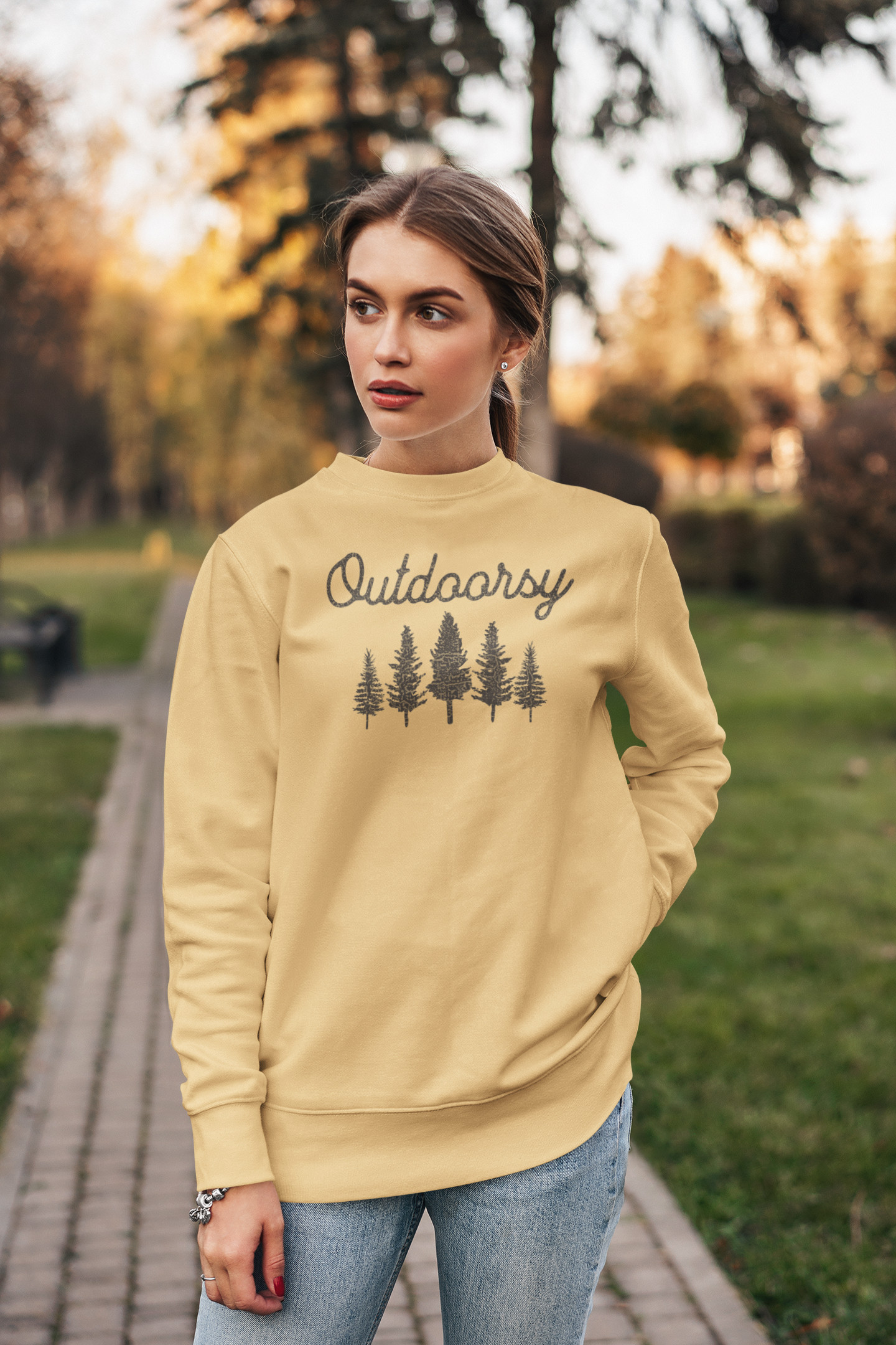 Comfort Colors Outdoorsy Unisex Fit Crewneck Sweatshirt