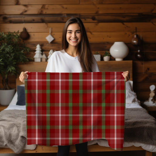 Christmas Plaid Velveteen Plush Blanket