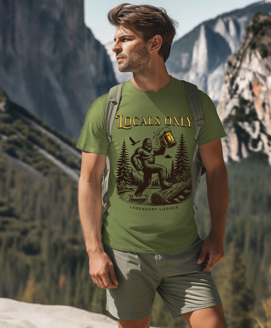 Locals Only Legendary Logger Bigfoot TShirt