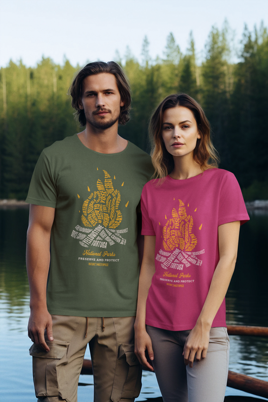 National Parks Campfire Unisex Short Sleeve T Shirt