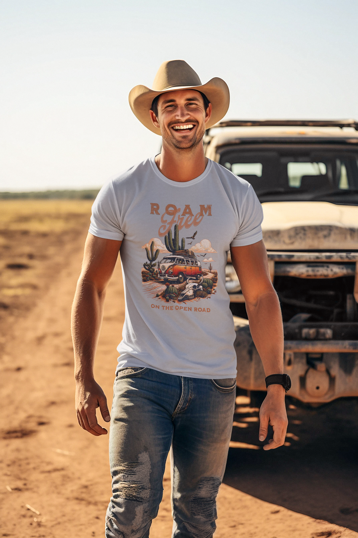 Roam Free On The Open Road Unisex Short Sleeve Tee