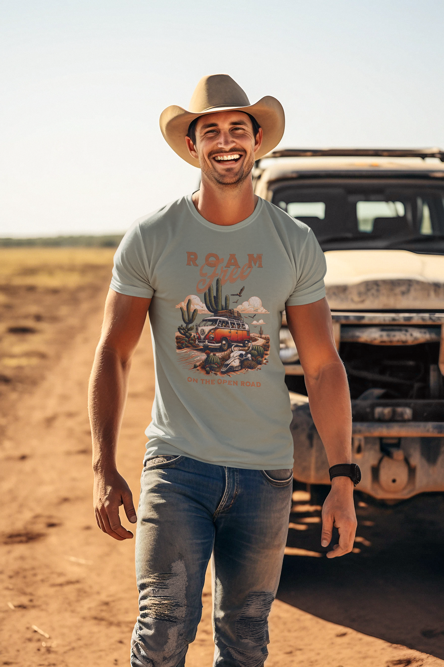 Roam Free On The Open Road Unisex Short Sleeve Tee