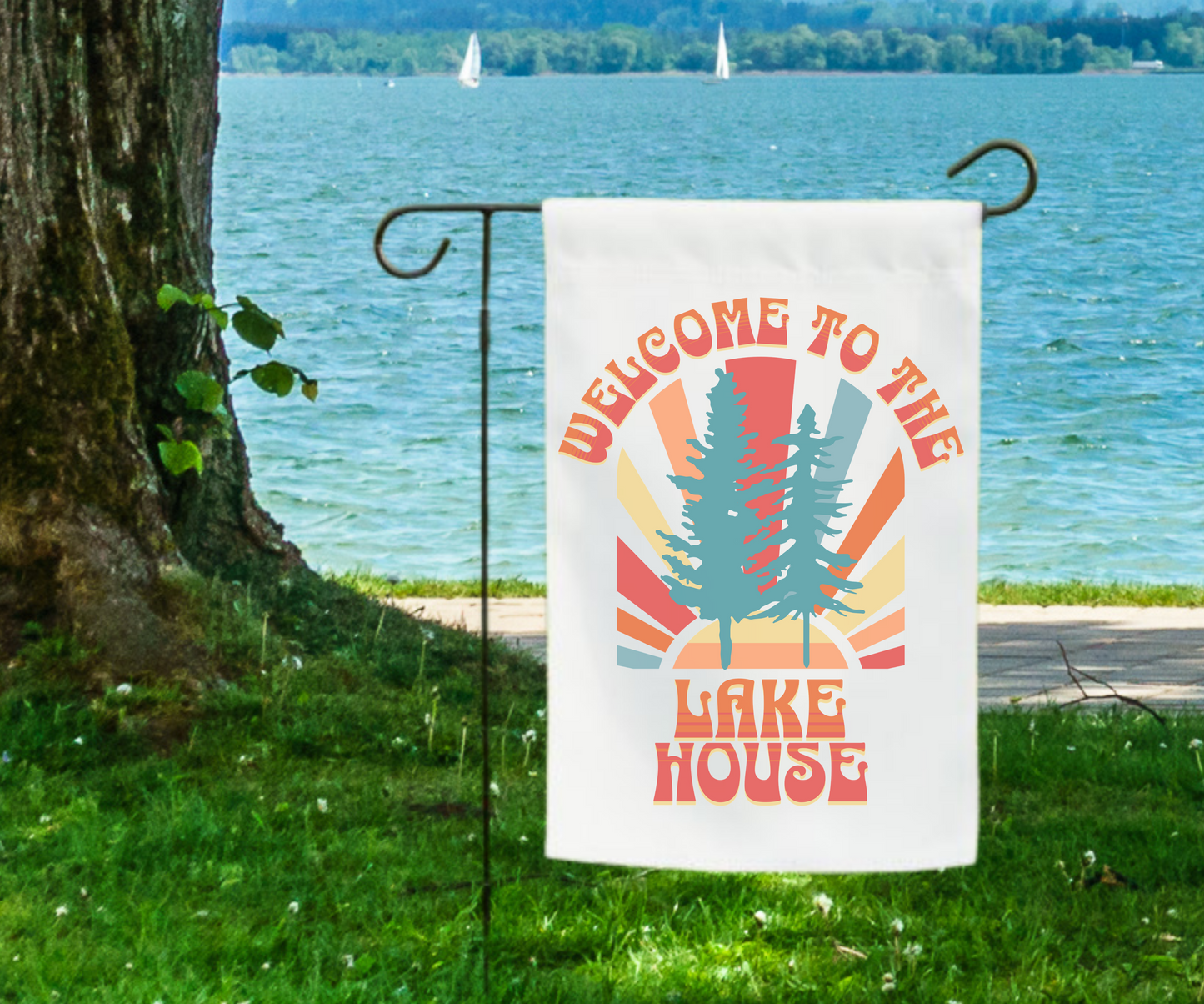 Welcome To the Lake House Outdoor Garden Flag